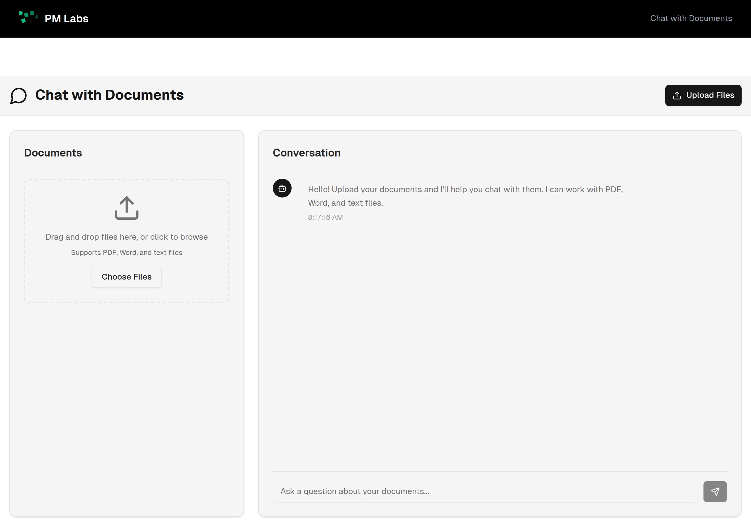 Chat with Documents preview