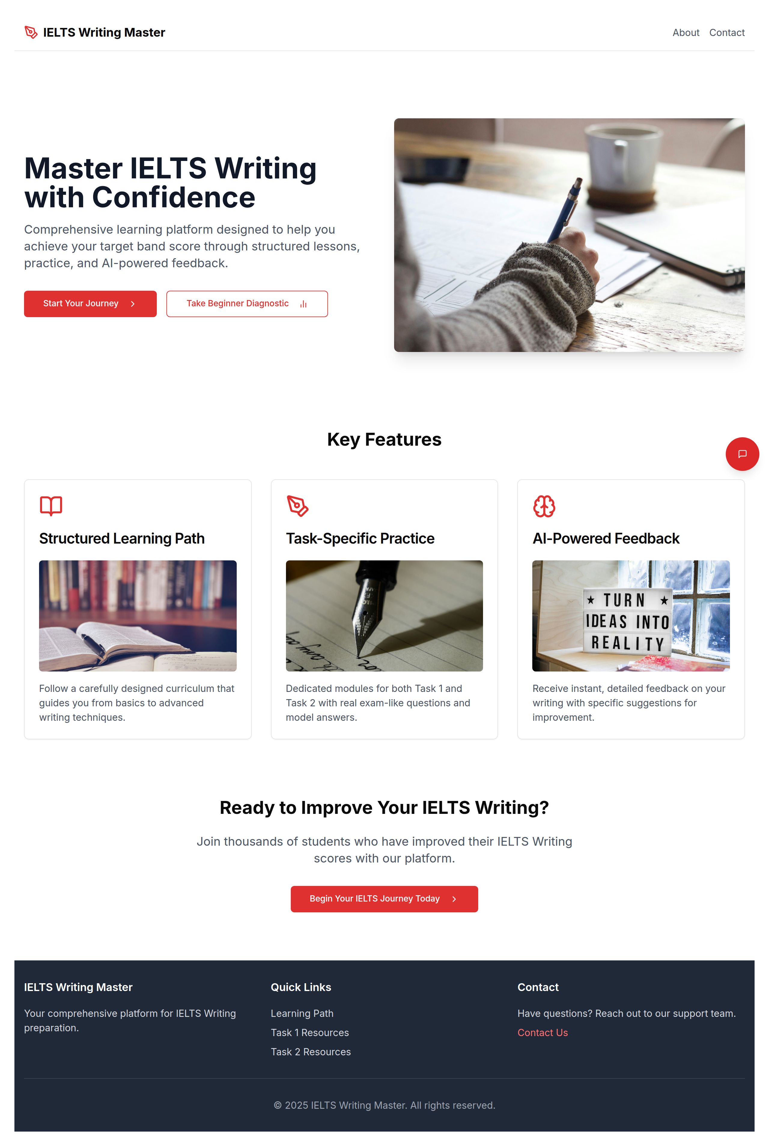 IELTSku Platform - Master IELTS Writing with Confidence
