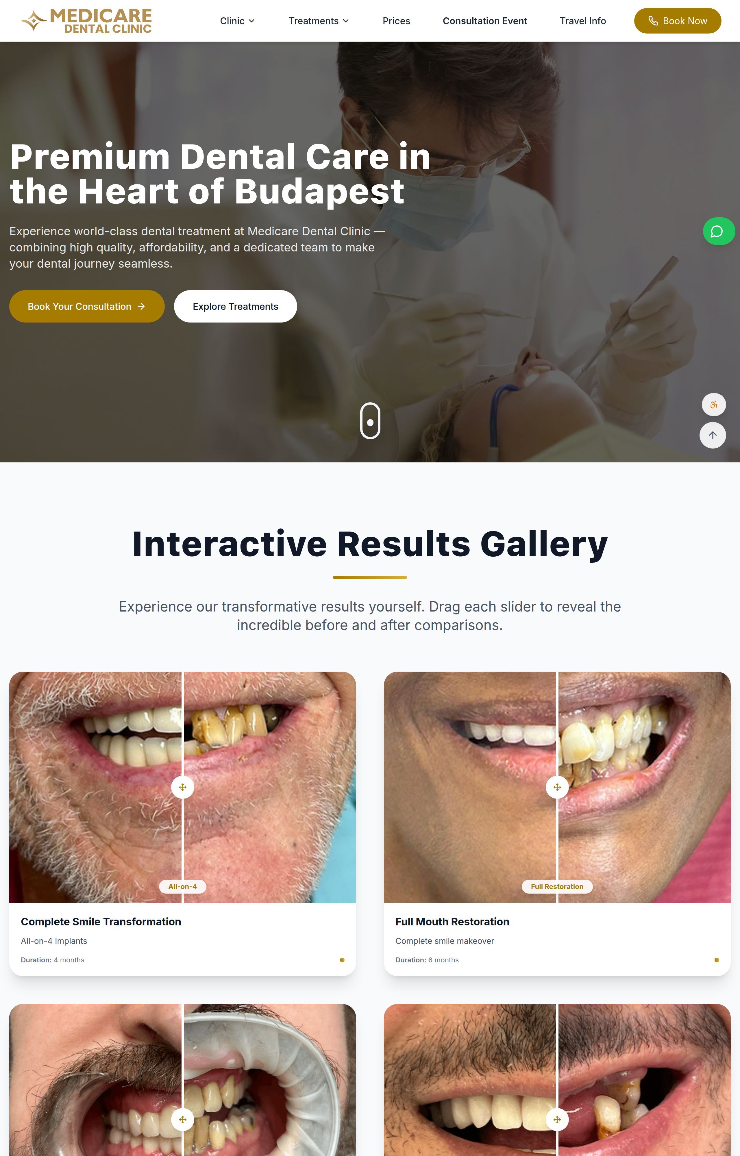 Medicare Dental Clinic desktop view