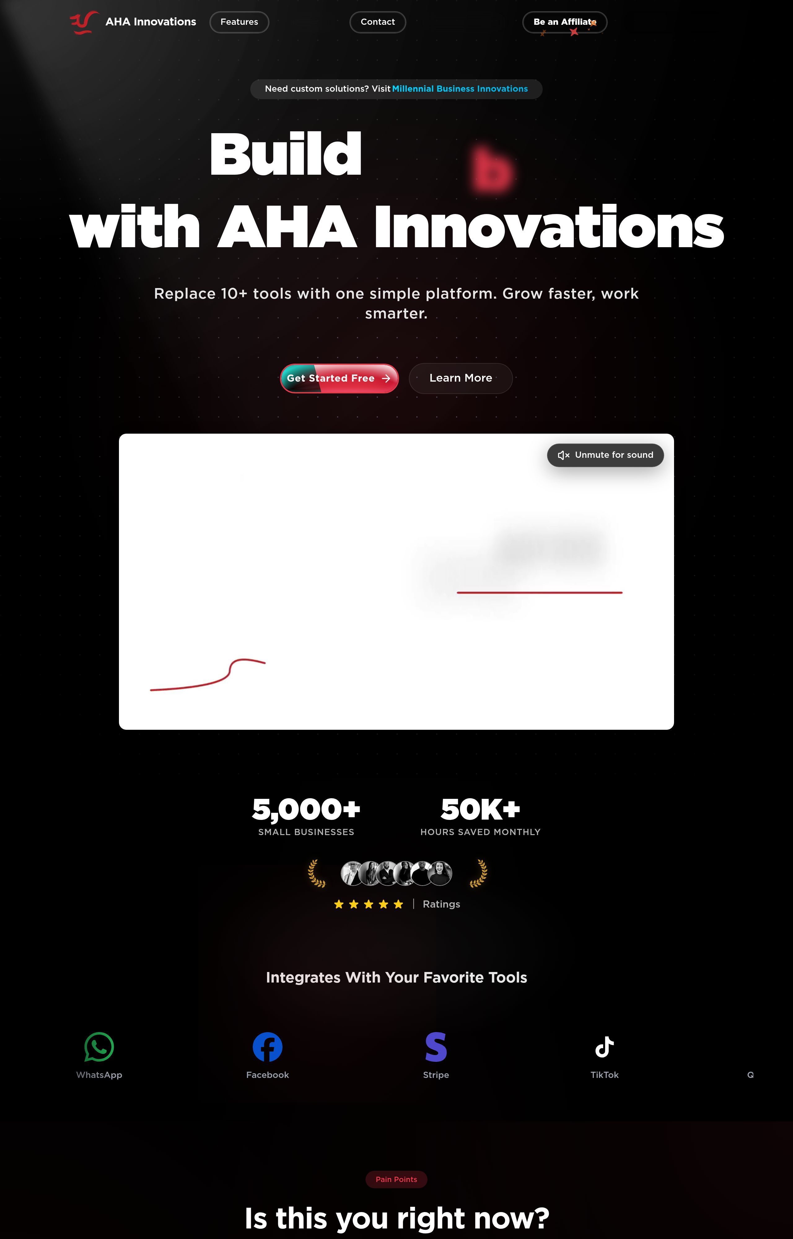AHA Innovations — Website project by John Cedrick de las Alas